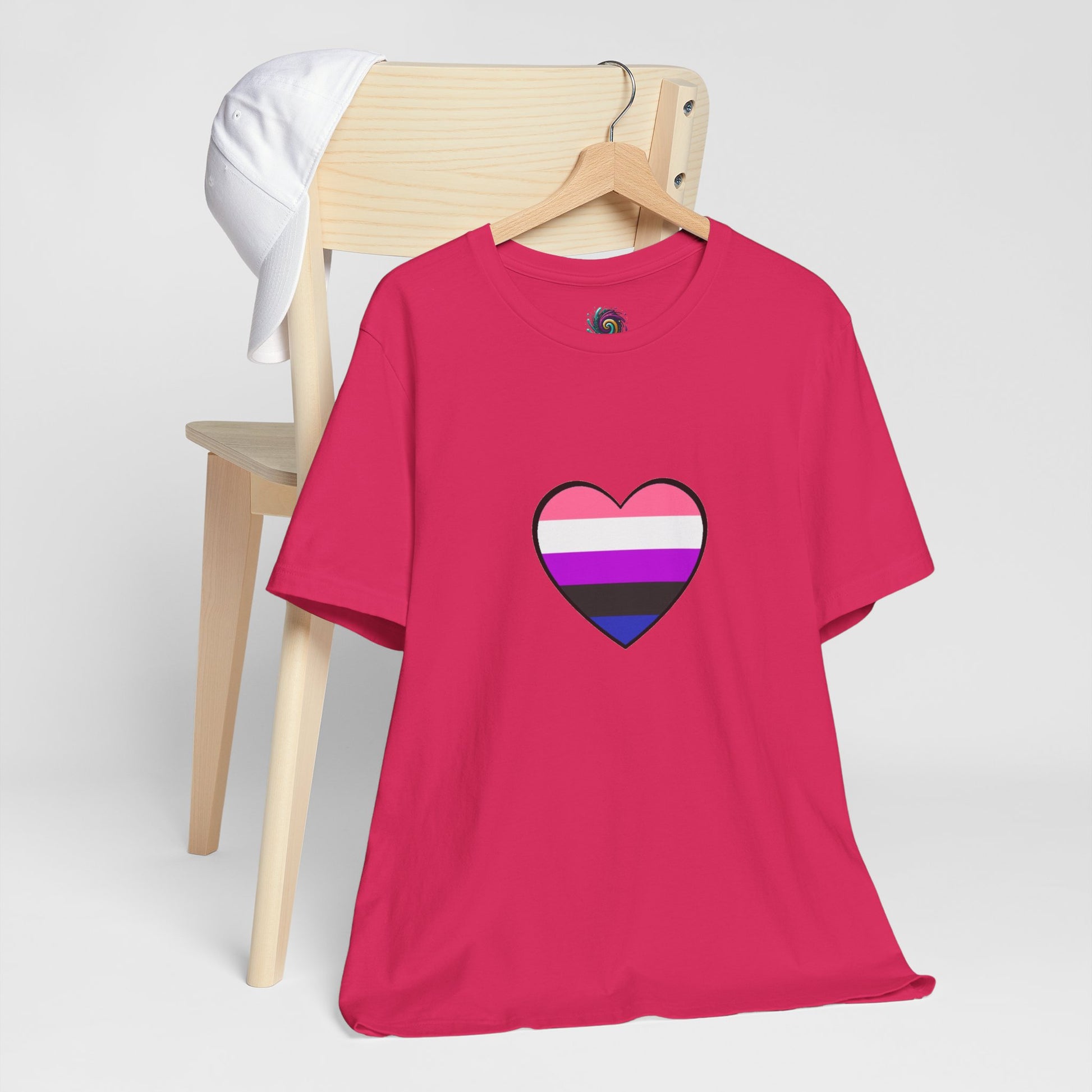 Genderfluid Pride Heart T-Shirt – Bold LGBTQIA+ Flag Tee - WhimSpin - https://whimspin.com