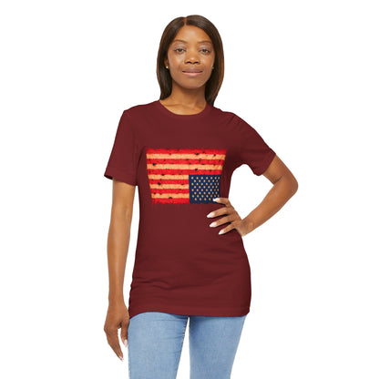 Inverted Flag Distress T-Shirt – Symbolic Upside Down Flag Design