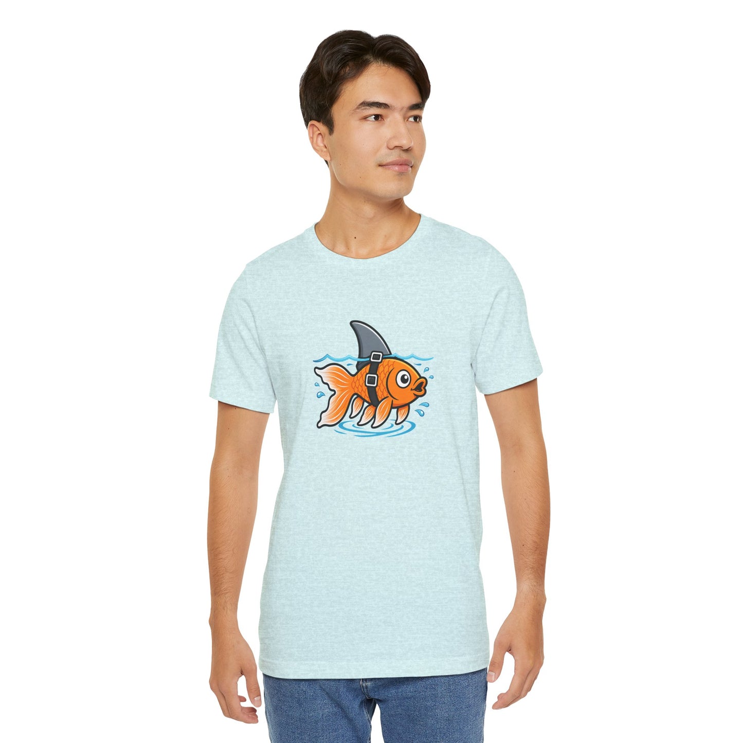 Goldfish Shark T-Shirt – Funny Fish Swimming  Graphic Tee