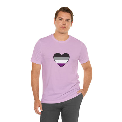 Asexual Pride Flag Heart T-Shirt – Ace Flag LGBTQ+ Graphic Tee