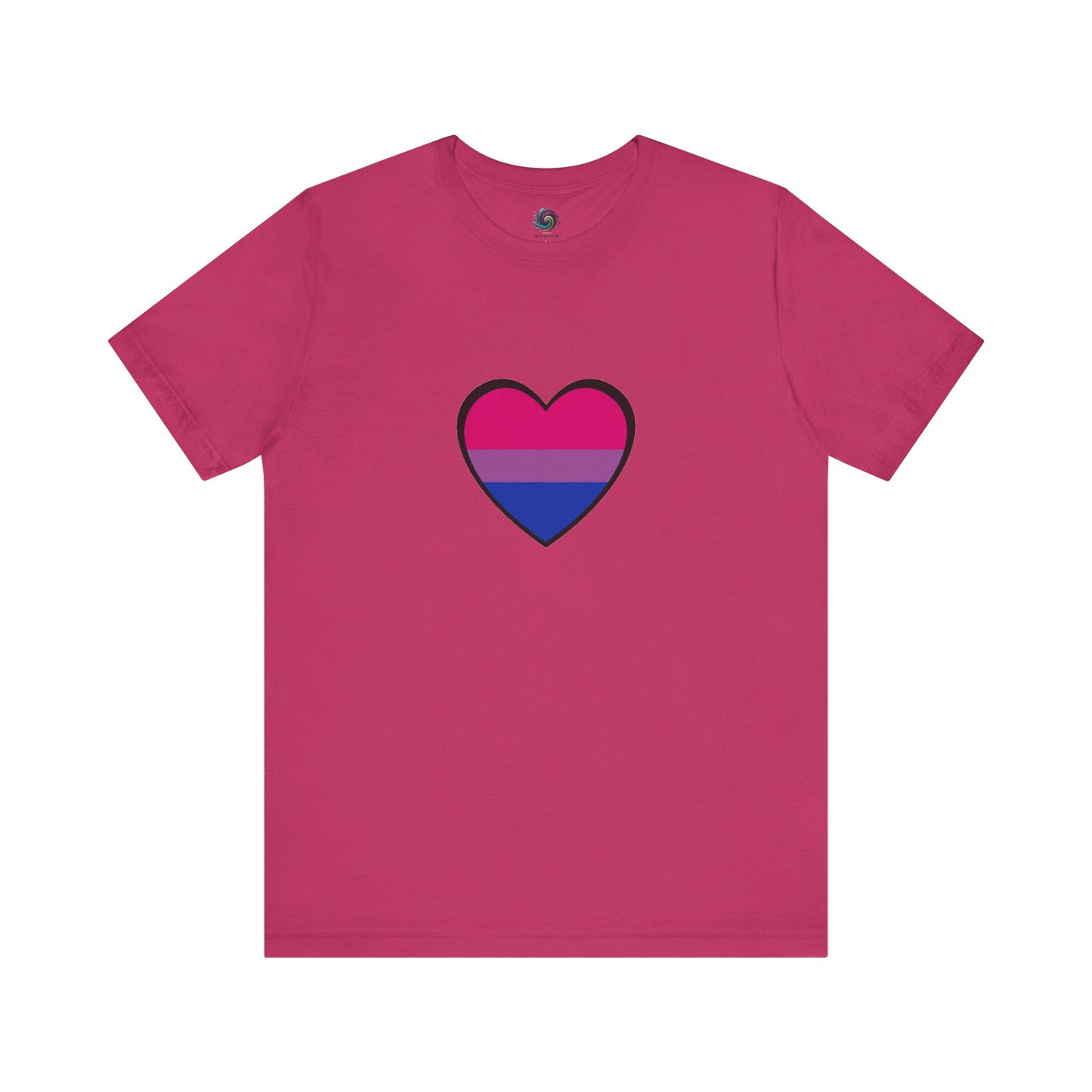 Bisexual Pride Flag T-Shirt – LGBTQ+ Heart Graphic Tee | WhimSpin