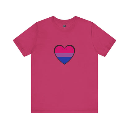Bisexual Pride Flag T-Shirt – LGBTQ+ Heart Graphic Tee | WhimSpin