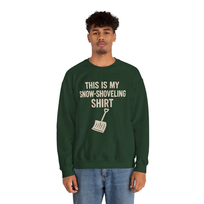 This Is My Snow-Shoveling Shirt – Funny Winter Chore Sweatshirt