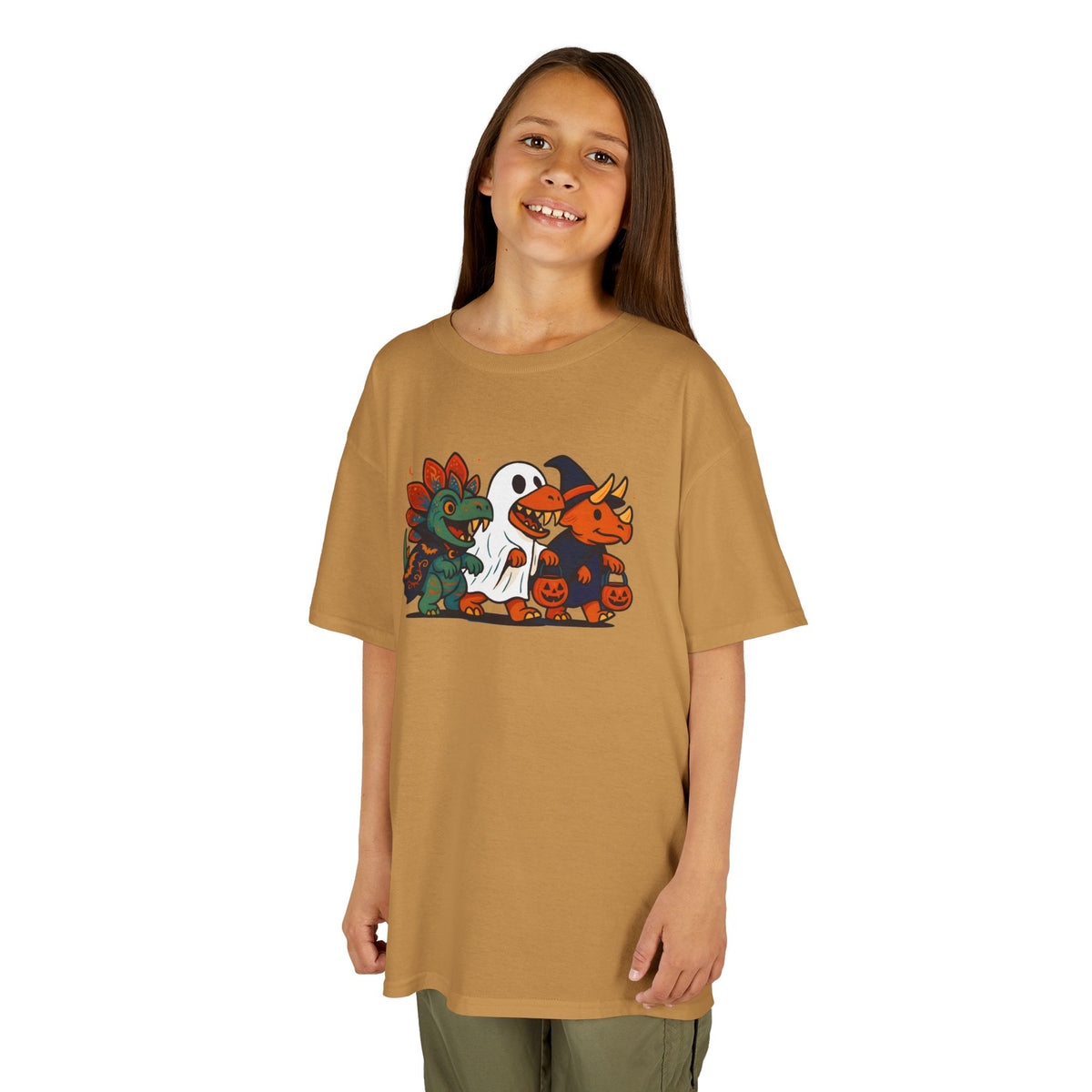 Kids Halloween Dino Squad T-Shirt – Cute Trick-or-Treat Dino Tee
