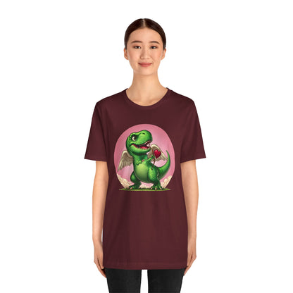 Cupidsaurus Rex T-Shirt – Funny Dinosaur Cupid Valentine’s Day Tee