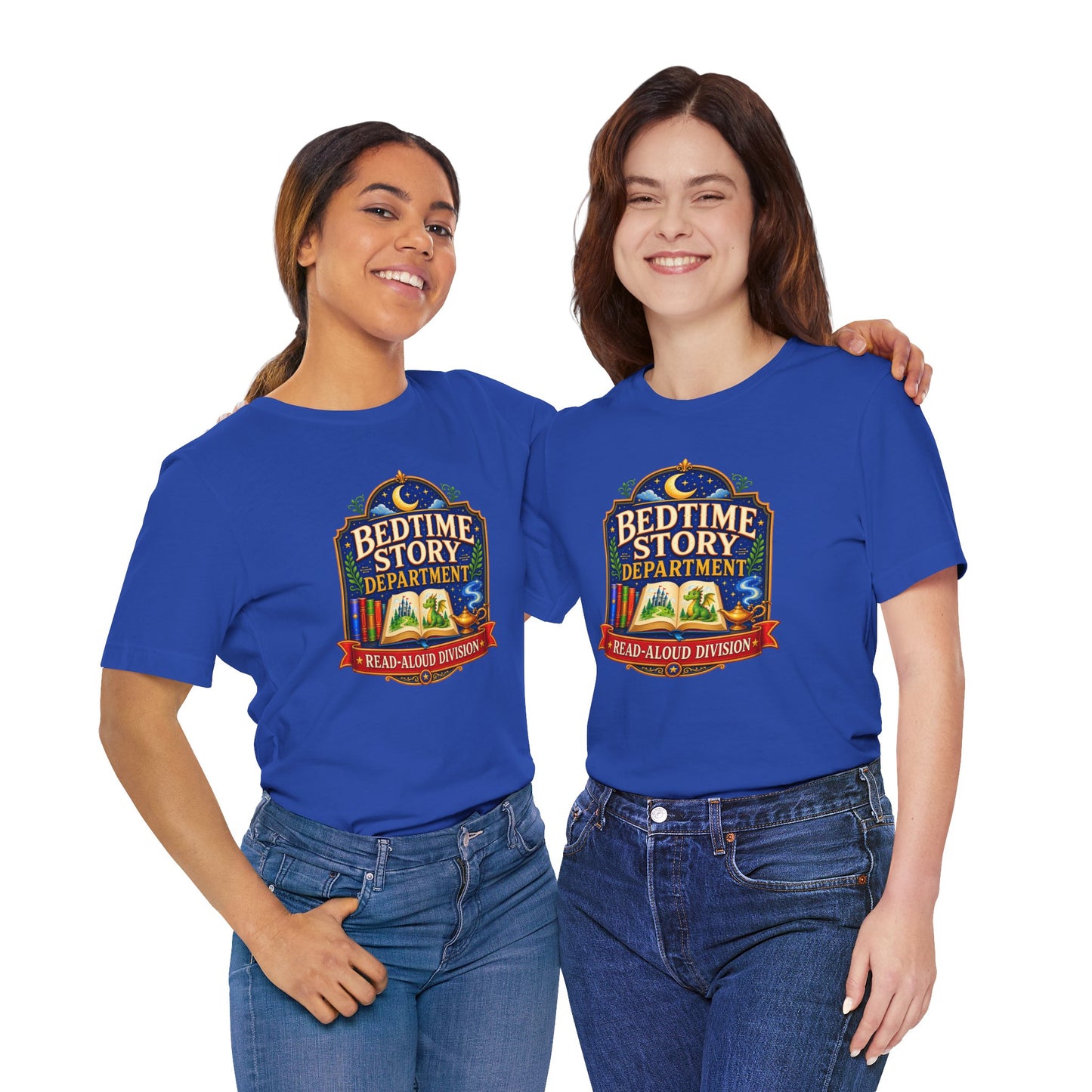 Bedtime Story Department T-Shirt – Read-Aloud Parent Tee