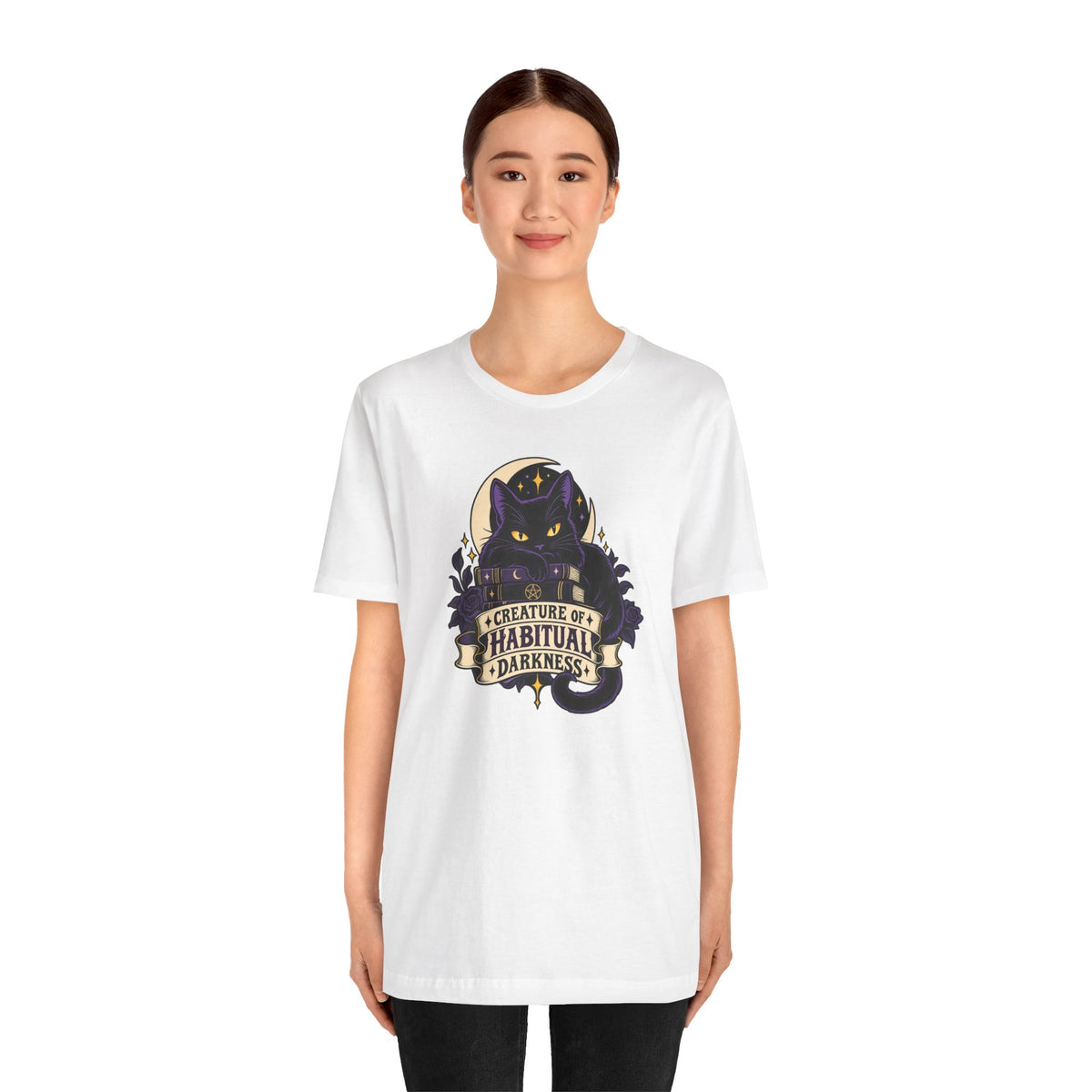 Creature of Habitual Darkness T-Shirt – Black Cat Goth Tee