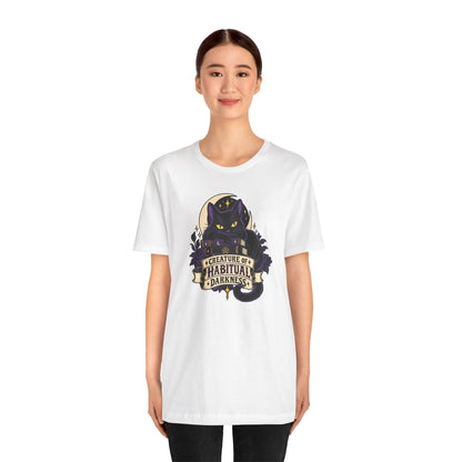 Creature of Habitual Darkness T-Shirt – Black Cat Goth Tee