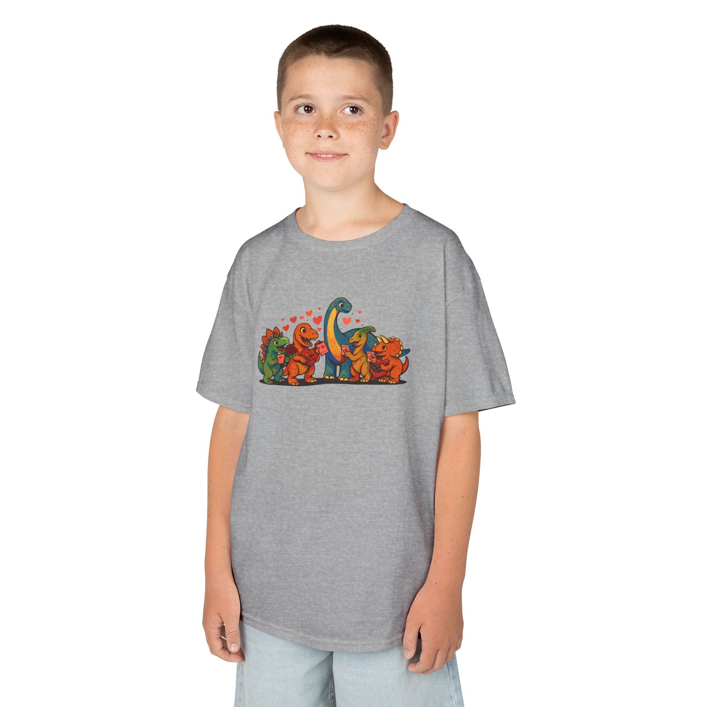 Kids Dinosaur Valentines T-Shirt – Cute Valentine’s Day Dino Tee