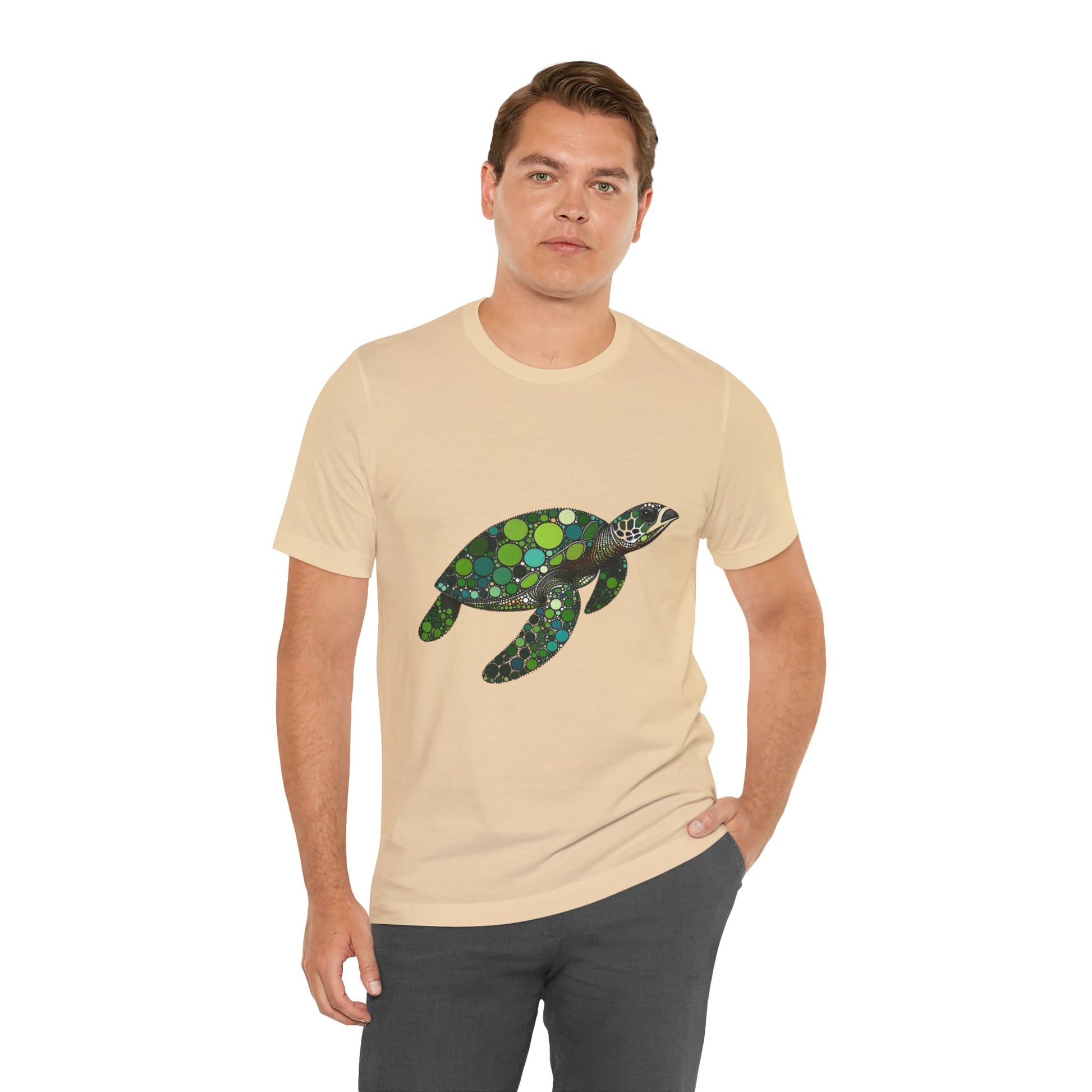 Geometric Sea Turtle T-Shirt – Eco Ocean Vibes Graphic Tee - WhimSpin - https://whimspin.com