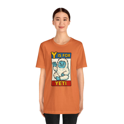 Y Is for Yeti T-Shirt – Cute Winter Monster Tee from the Monster Alphabet Series