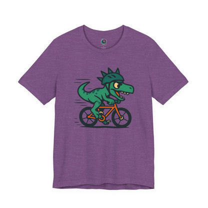 Velociraptor on a Bike T-Shirt – Funny Dino Velo Tee