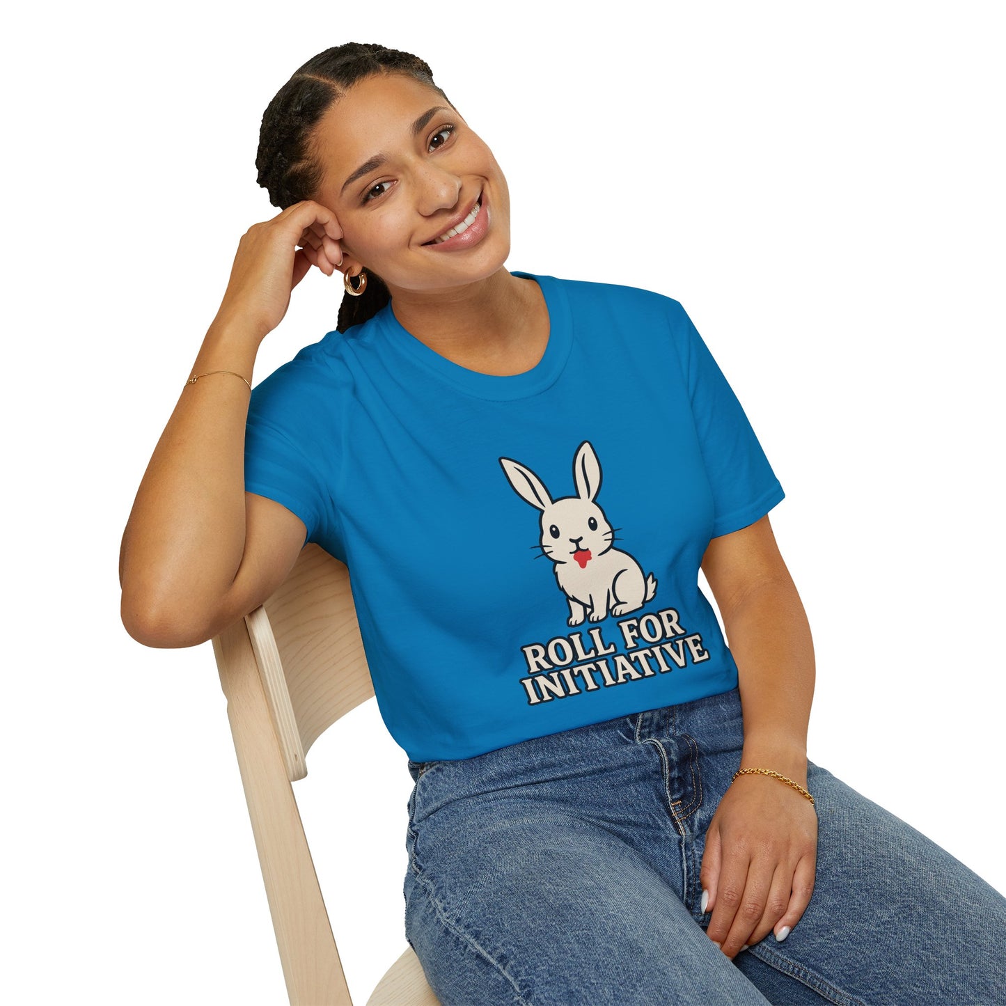 Roll for Initiative T-Shirt – Killer Bunny Humor Gaming Tee