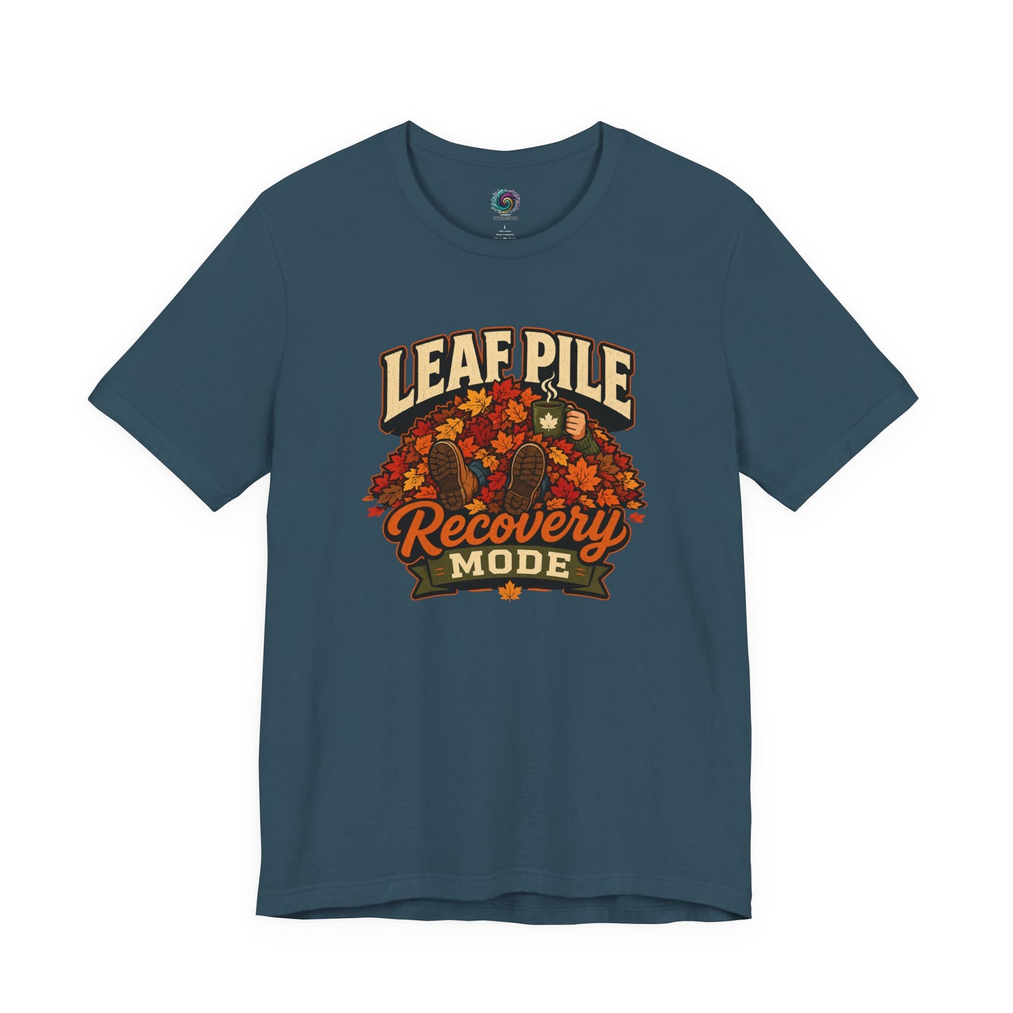 Leaf Pile Recovery Mode T-Shirt – Funny Fall Leaves Tee