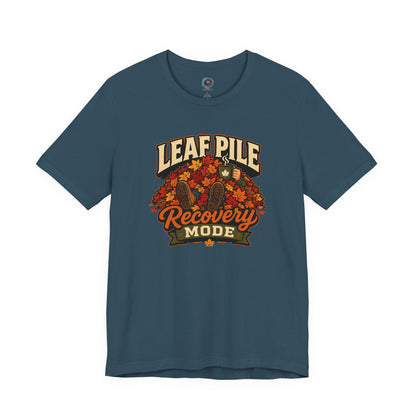 Leaf Pile Recovery Mode T-Shirt – Funny Fall Leaves Tee
