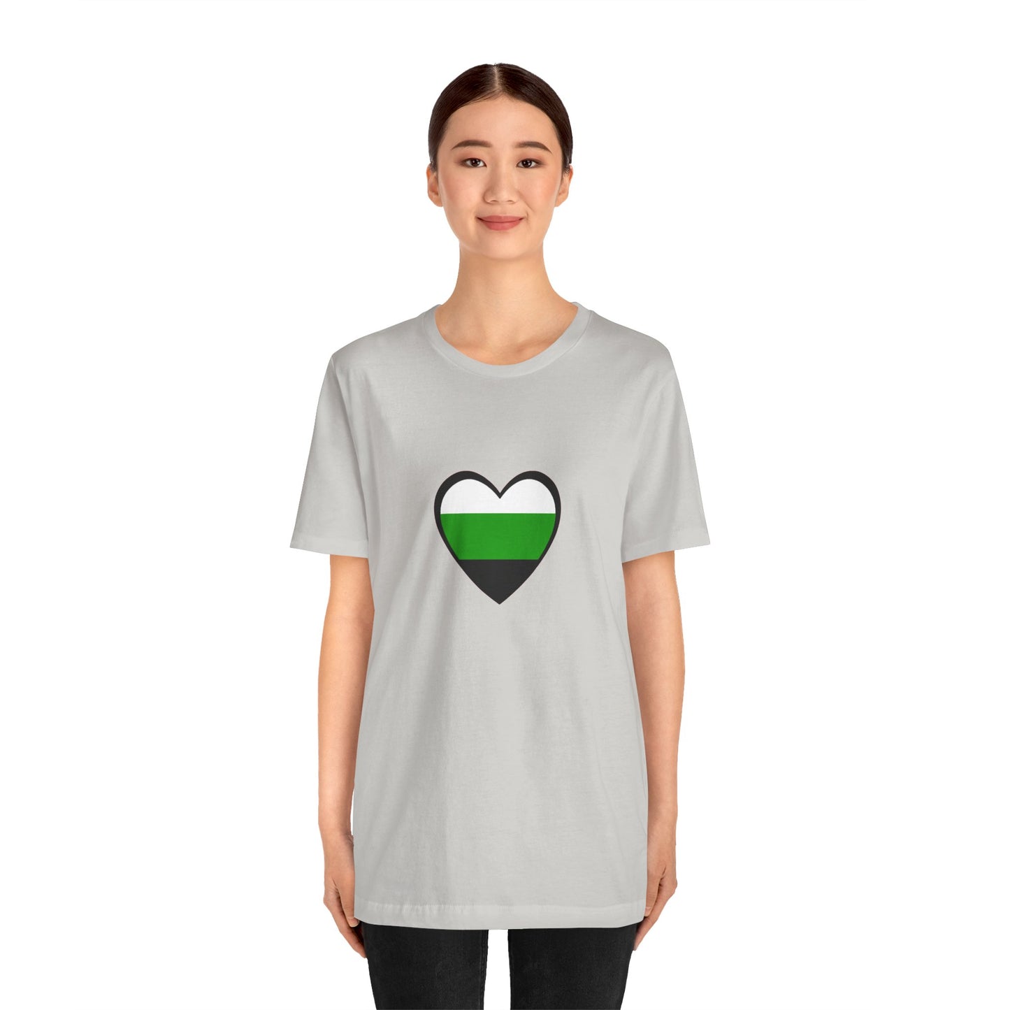 Neutrois Pride Flag Heart T-Shirt – Minimalist Gender Identity Tee