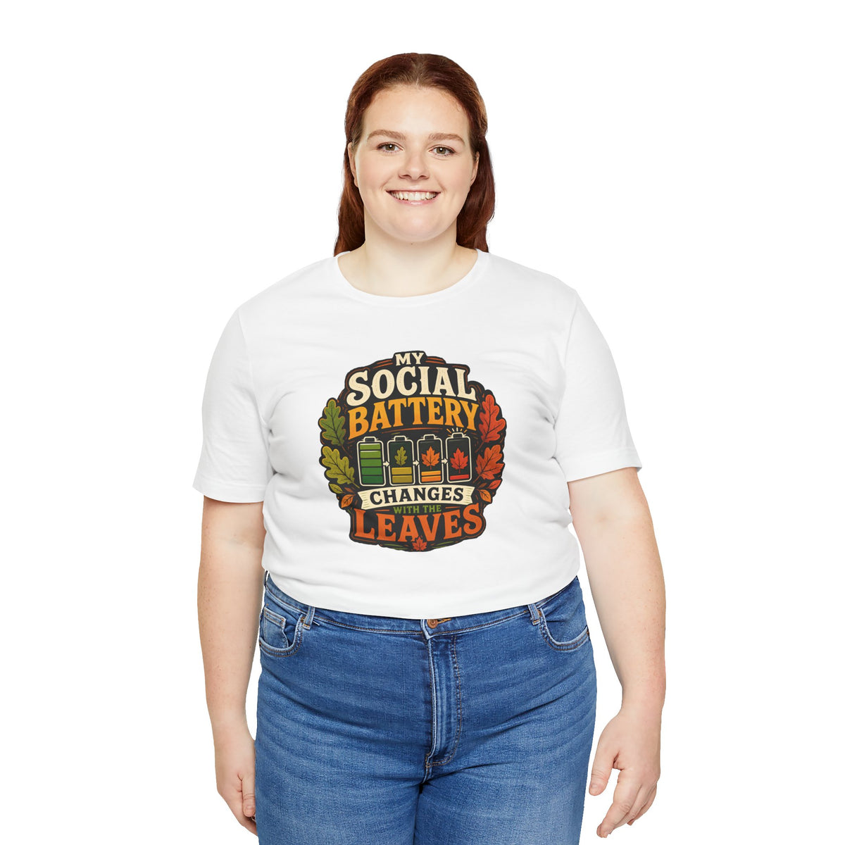 My Social Battery Changes With the Leaves T-Shirt – Funny Fall Tee
