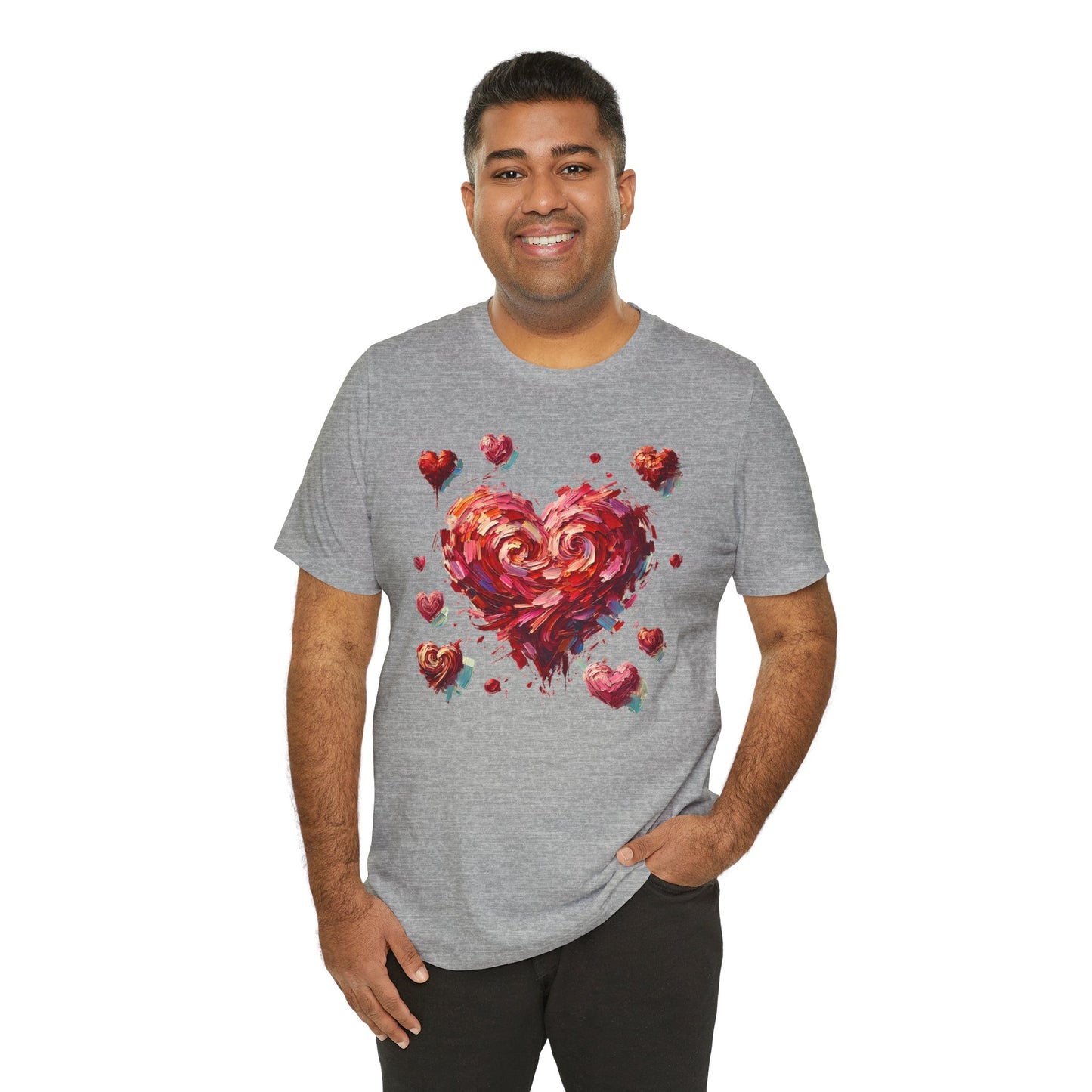Impressionistic Heart T-Shirt – Artistic Valentine's Day Tee