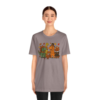 Thanksgiving Dinosaur T-Shirt – Funny Dino Thanksgiving Tee