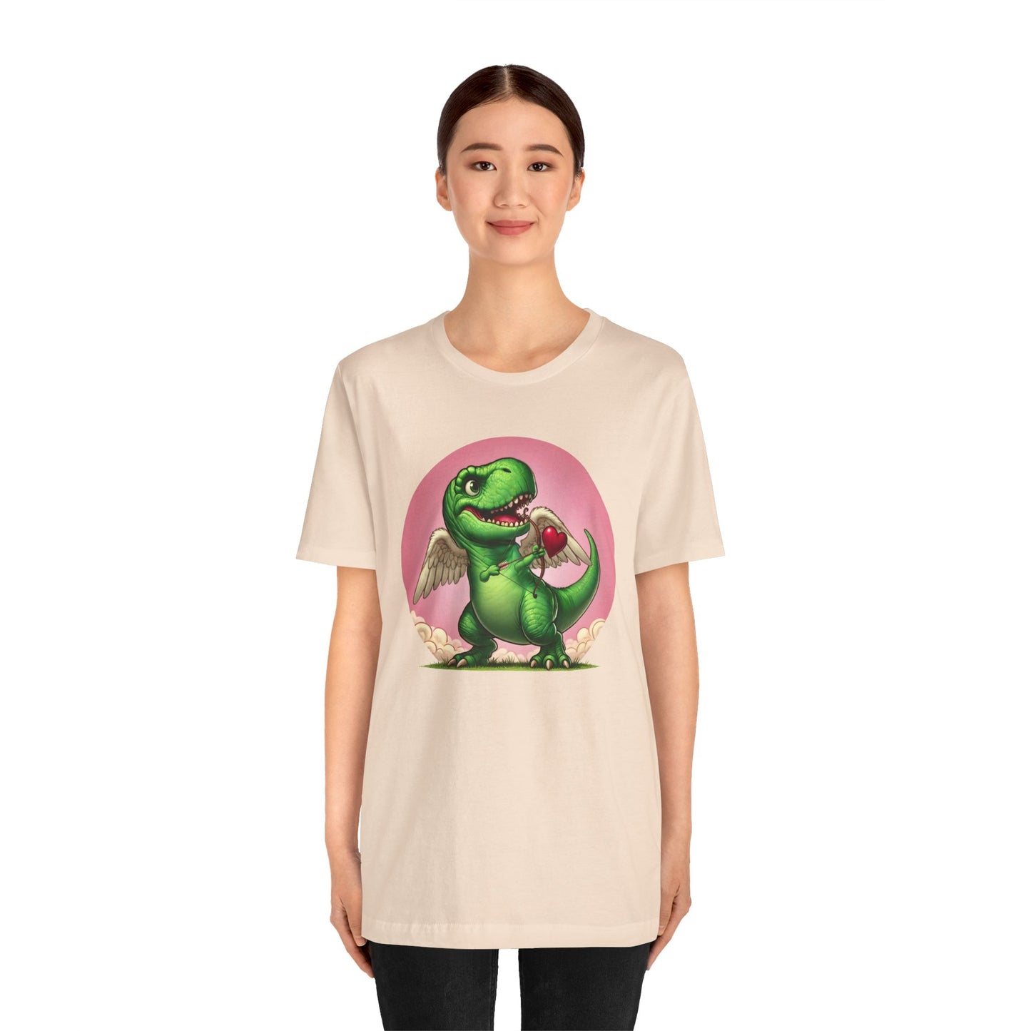 Cupidsaurus Rex T-Shirt – Funny Dinosaur Cupid Valentine’s Day Tee