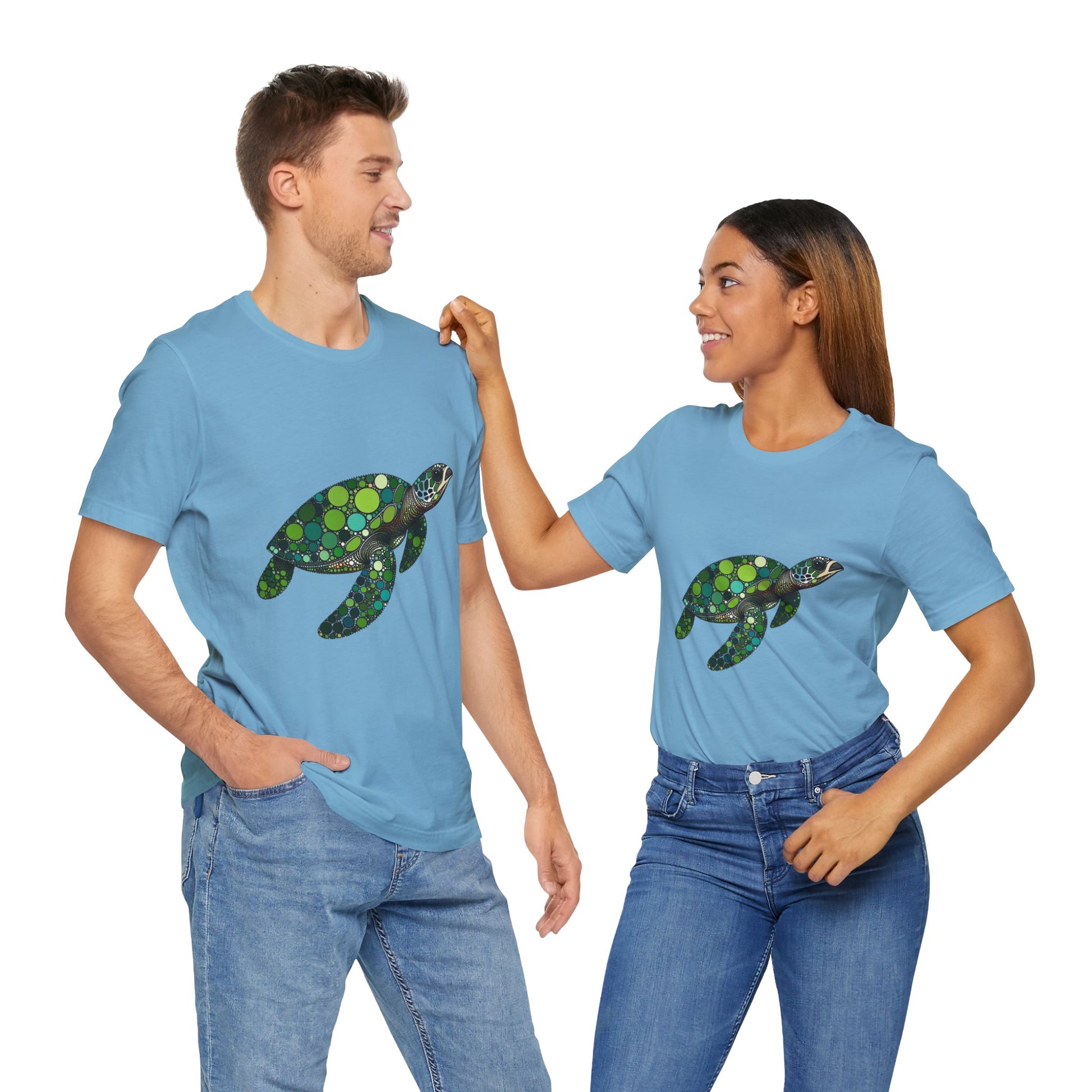 Geometric Sea Turtle T-Shirt – Eco Ocean Vibes Graphic Tee - WhimSpin - https://whimspin.com