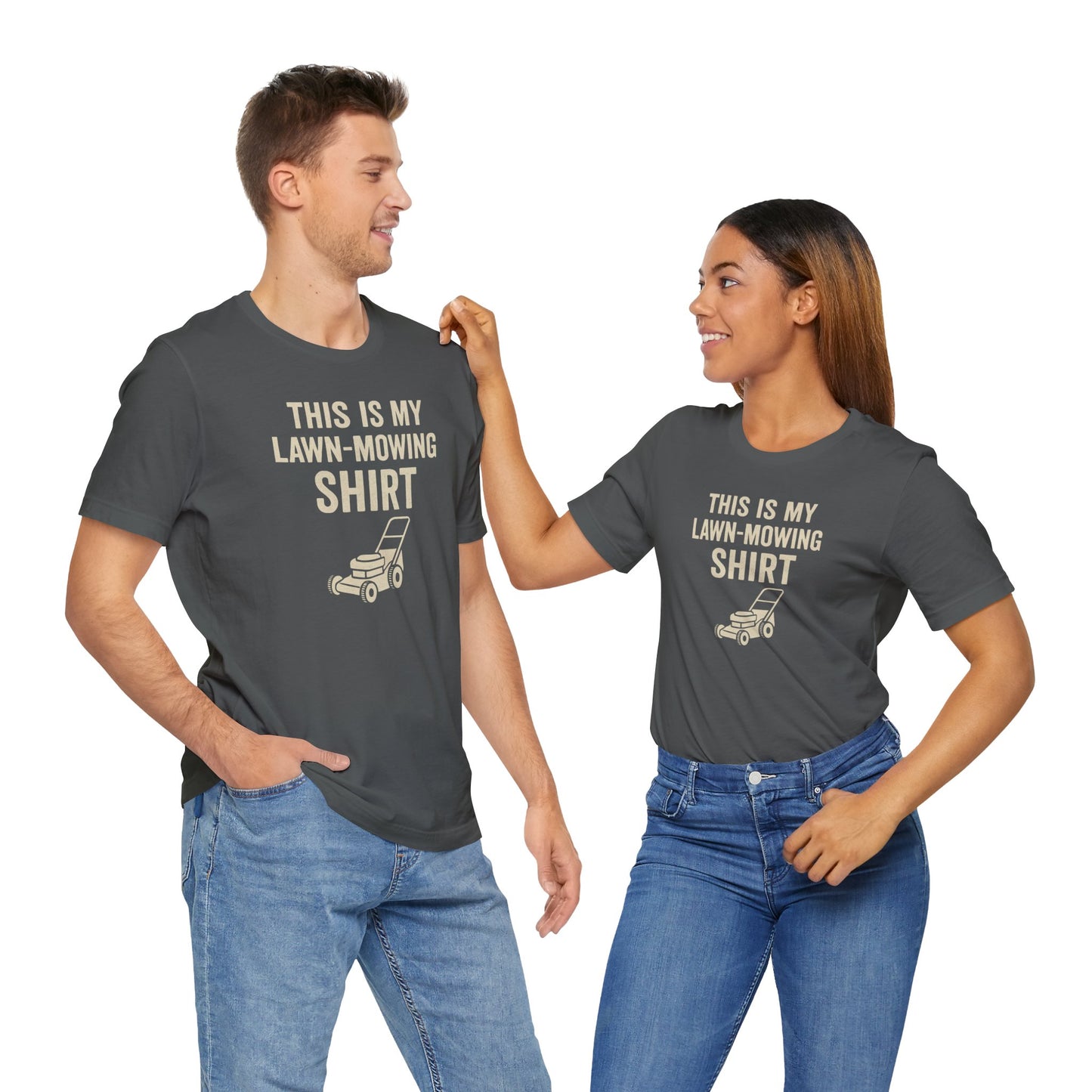 Lawn Mowing Tee – Funny Shirt Summer Yard Work T-shirt with Mower Graphic