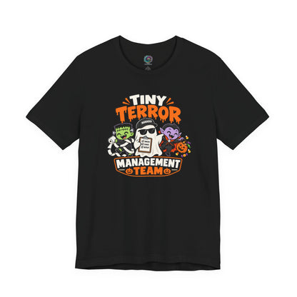 Tiny Terror Management Team T-Shirt – Funny Halloween Parent Tee