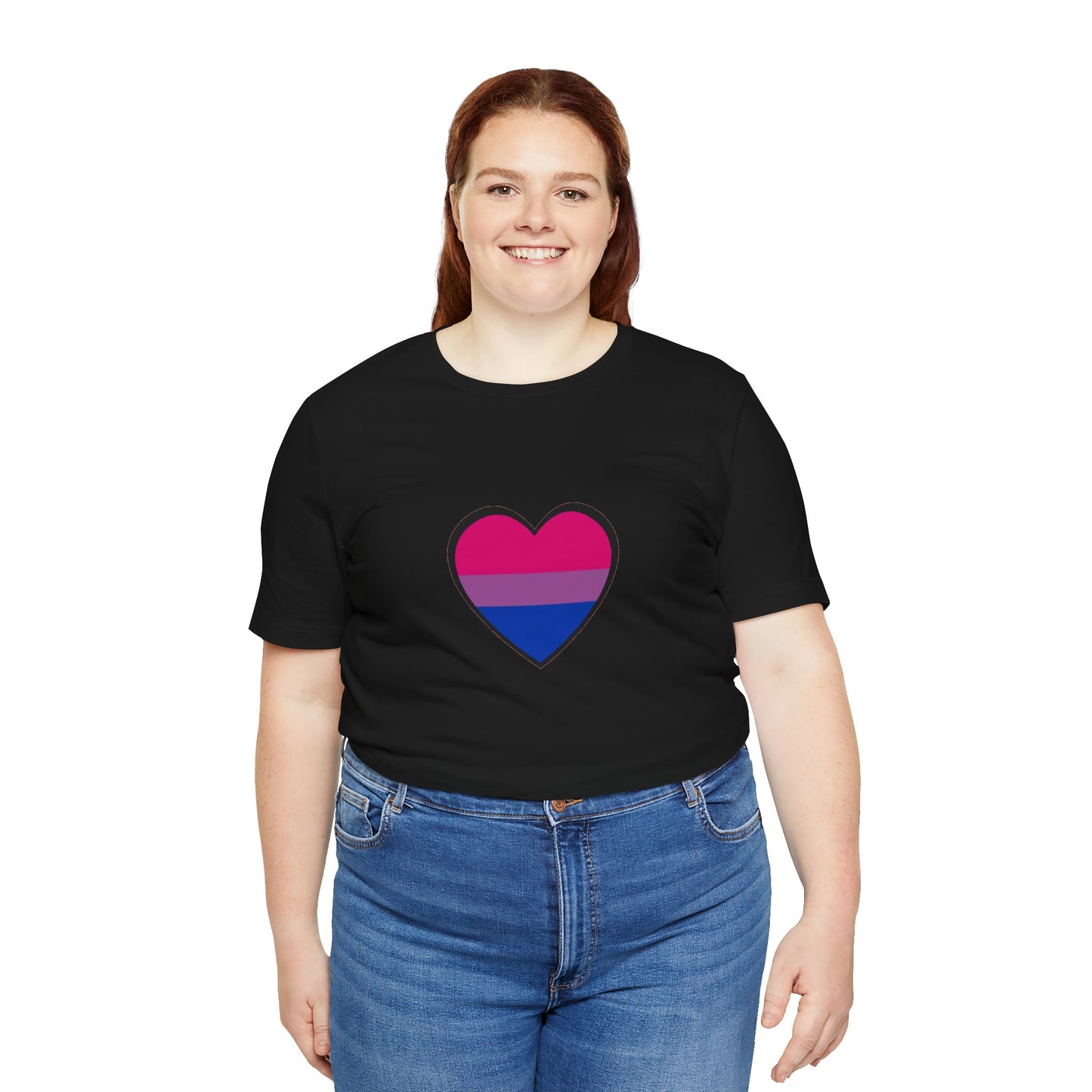 Bisexual Pride Flag T-Shirt – LGBTQ+ Heart Graphic Tee | WhimSpin