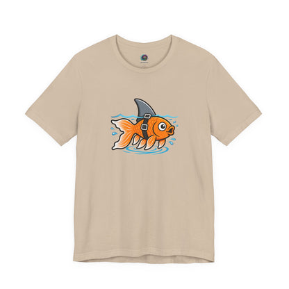 Goldfish Shark T-Shirt – Funny Fish Swimming  Graphic Tee