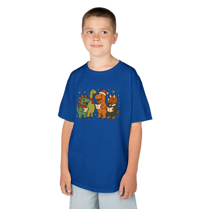 Dinosaur Carolers Kids’ T-Shirt – Cute Singing Dino Christmas Tee
