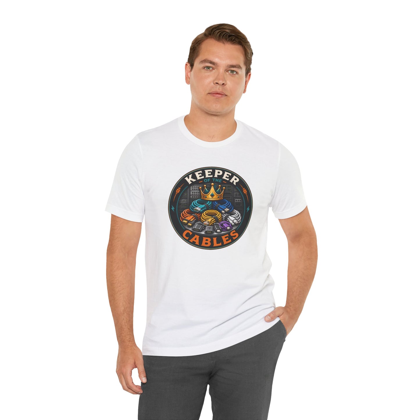 Keeper of the Cables T-Shirt – Funny Tech Dad Cable Tee