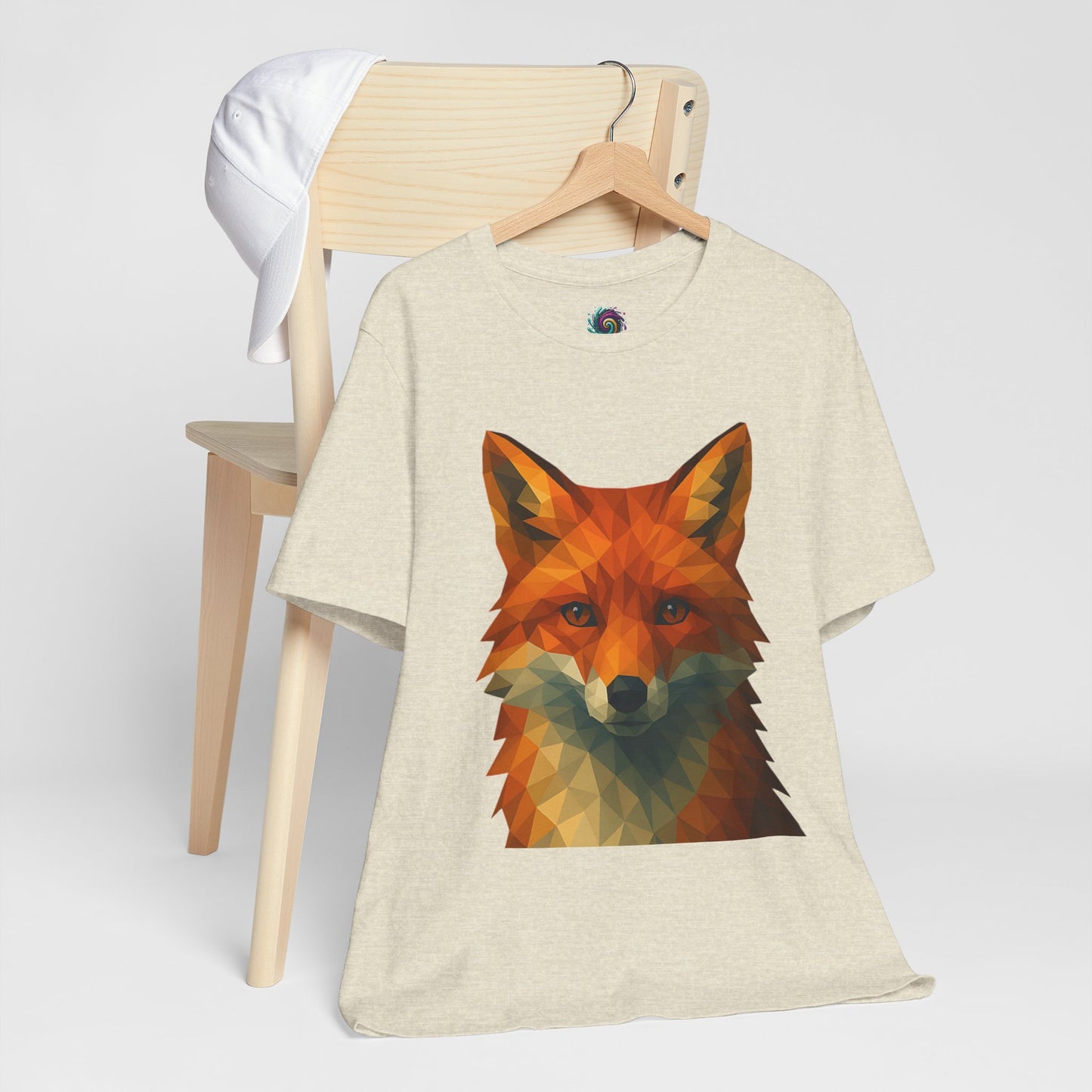 Geometric Fox T-Shirt – Polygon Animal Tee with Nature Vibes - WhimSpin - https://whimspin.com