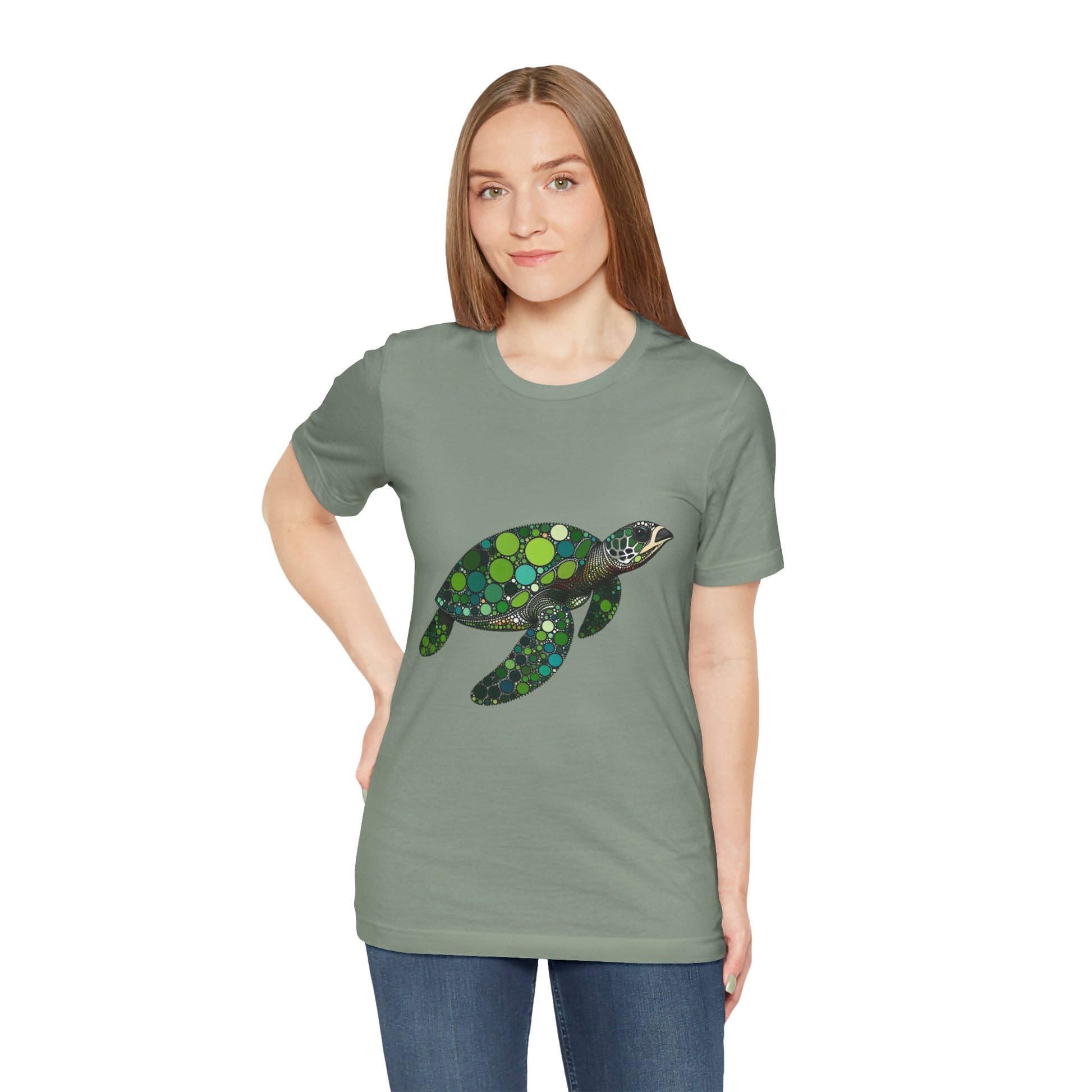 Geometric Sea Turtle T-Shirt – Eco Ocean Vibes Graphic Tee - WhimSpin - https://whimspin.com
