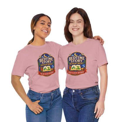 Bedtime Story Department T-Shirt – Read-Aloud Parent Tee