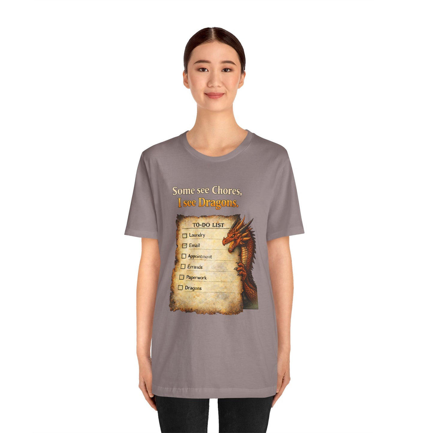 Some See Chores I See Dragons T-Shirt – Funny Fantasy Tee