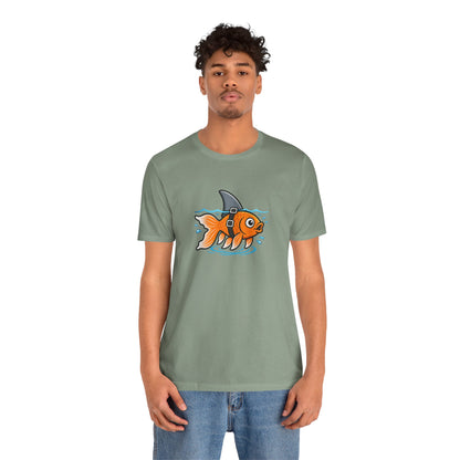 Goldfish Shark T-Shirt – Funny Fish Swimming  Graphic Tee