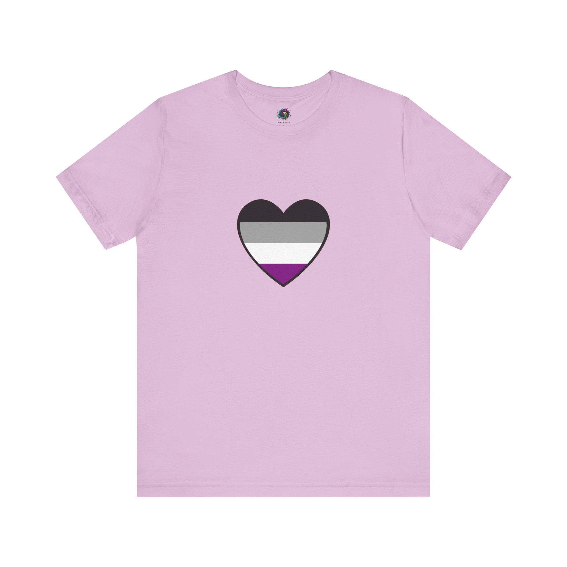 Asexual Pride Flag Heart T-Shirt – Ace Flag LGBTQ+ Graphic Tee - WhimSpin - https://whimspin.com