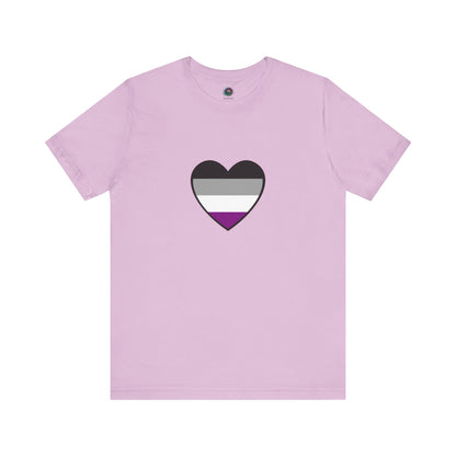 Asexual Pride Flag Heart T-Shirt – Ace Flag LGBTQ+ Graphic Tee - WhimSpin - https://whimspin.com