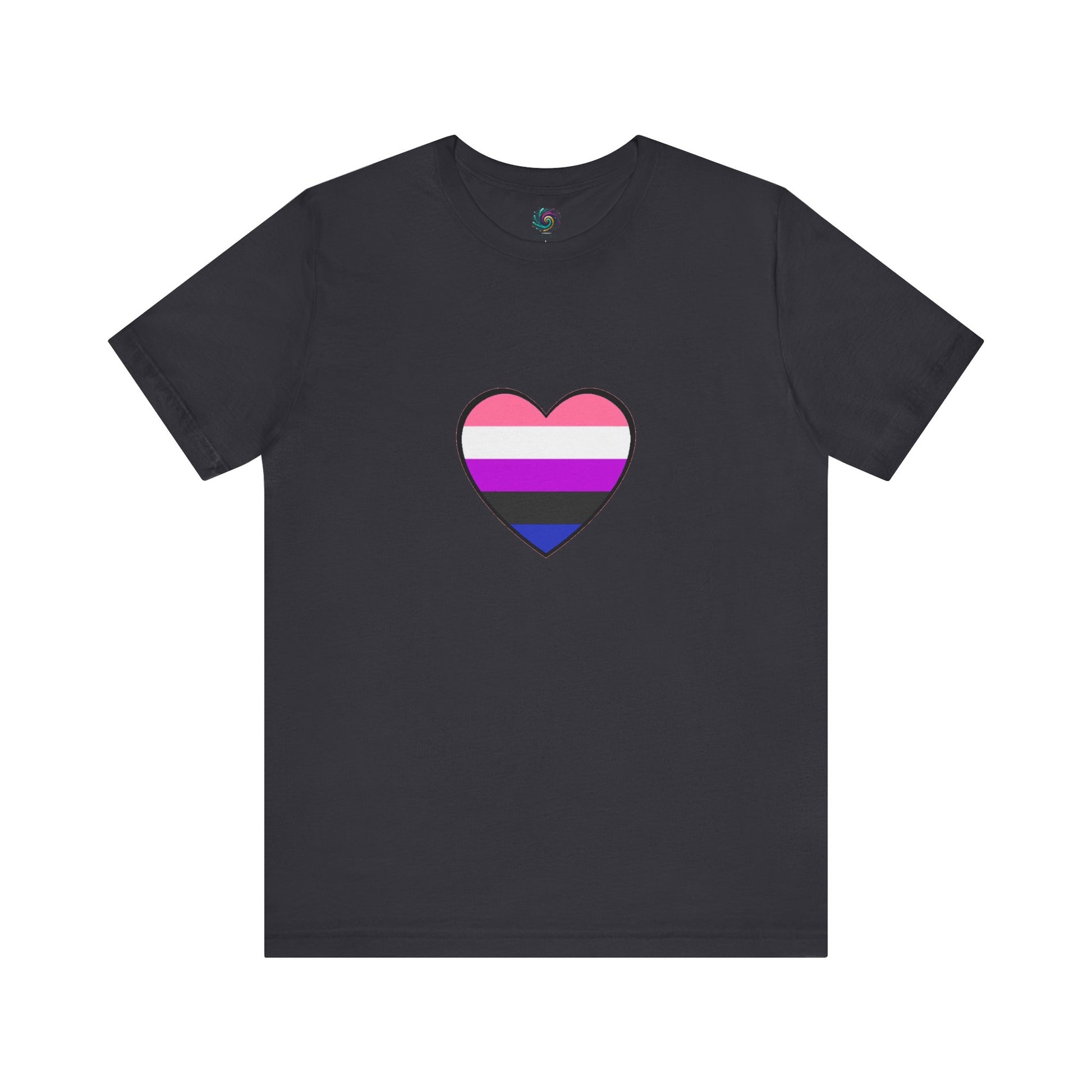 Genderfluid Pride Heart T-Shirt – Bold LGBTQIA+ Flag Tee - WhimSpin - https://whimspin.com