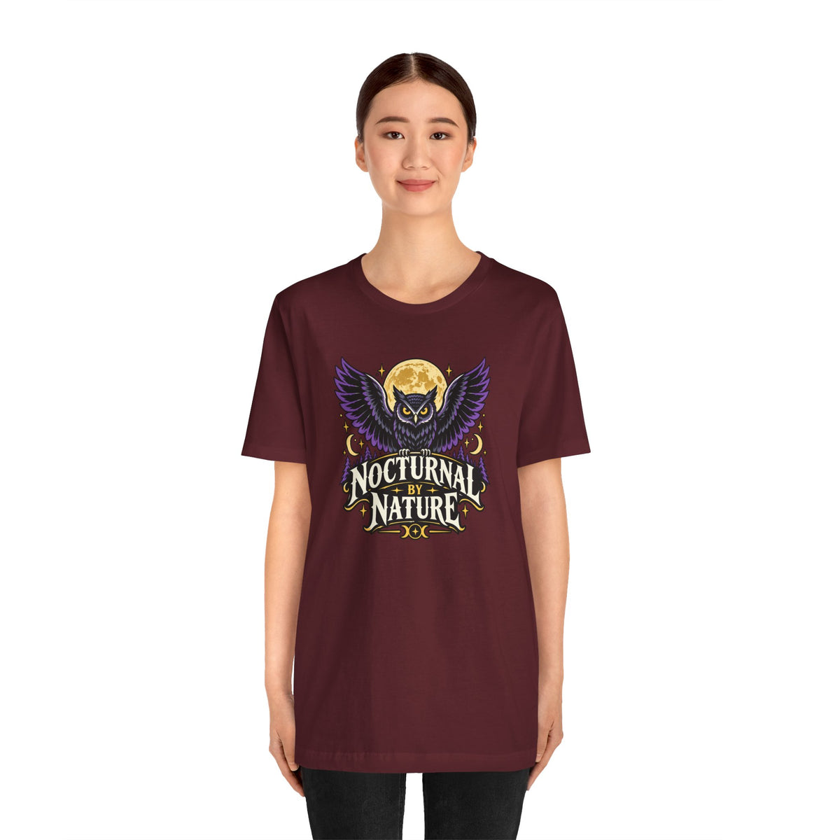 Nocturnal by Nature T-Shirt – Moonlit Owl Graphic Tee