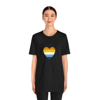 AroAce Flag Heart T-Shirt – Unisex LGBTQ+ Graphic Tee