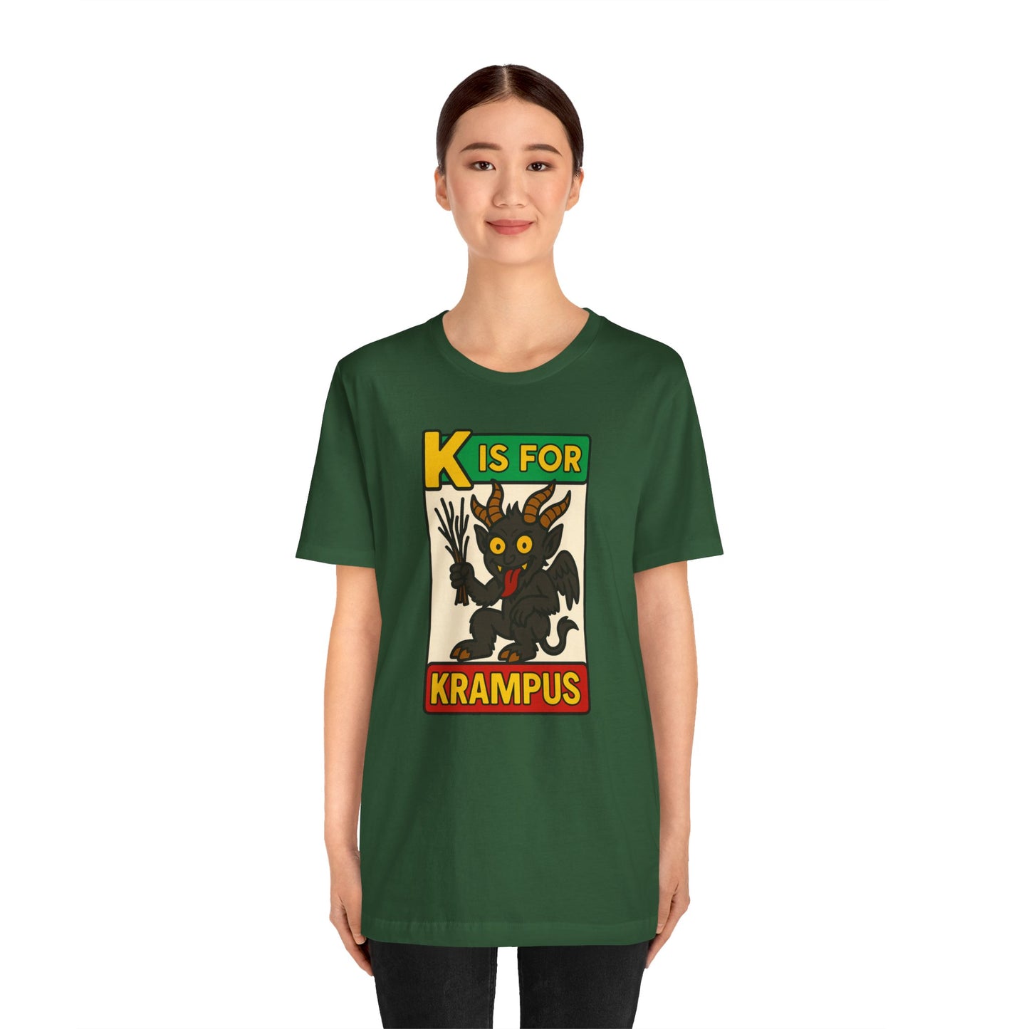Krampus Alphabet Tee - "K is for Krampus" Holiday Graphic T-Shirt