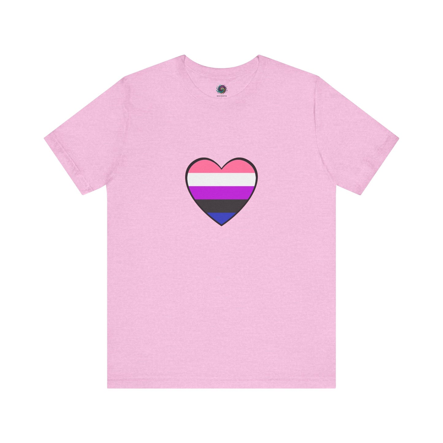 Genderfluid Pride Heart T-Shirt – Bold LGBTQIA+ Flag Tee - WhimSpin - https://whimspin.com