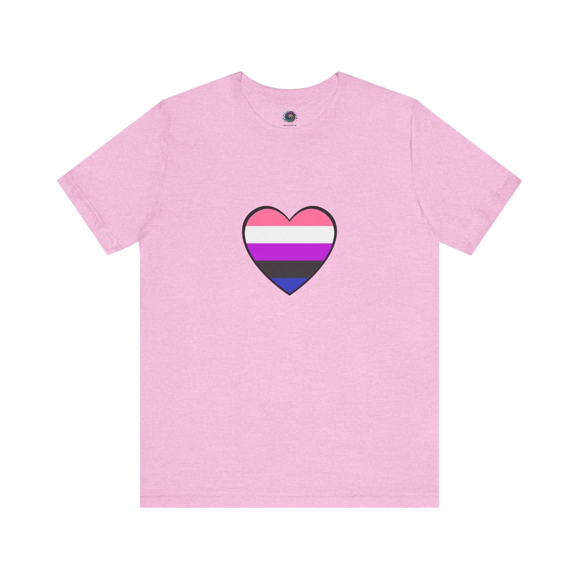 Genderfluid Pride Heart T-Shirt – Bold LGBTQIA+ Flag Tee - WhimSpin - https://whimspin.com