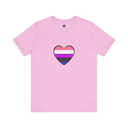 Genderfluid Pride Heart T-Shirt – Bold LGBTQIA+ Flag Tee - WhimSpin - https://whimspin.com