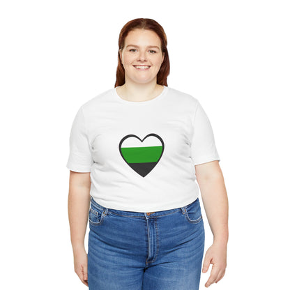 Neutrois Pride Flag Heart T-Shirt – Minimalist Gender Identity Tee