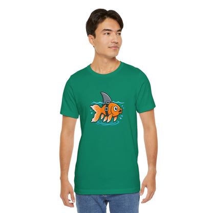 Goldfish Shark T-Shirt – Funny Fish Swimming  Graphic Tee