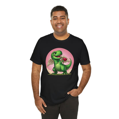 Cupidsaurus Rex T-Shirt – Funny Dinosaur Cupid Valentine’s Day Tee