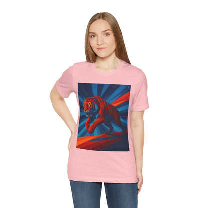 Geometric Tiger T-Shirt – Bold Jungle Animal Tee in Abstract Style - WhimSpin - https://whimspin.com
