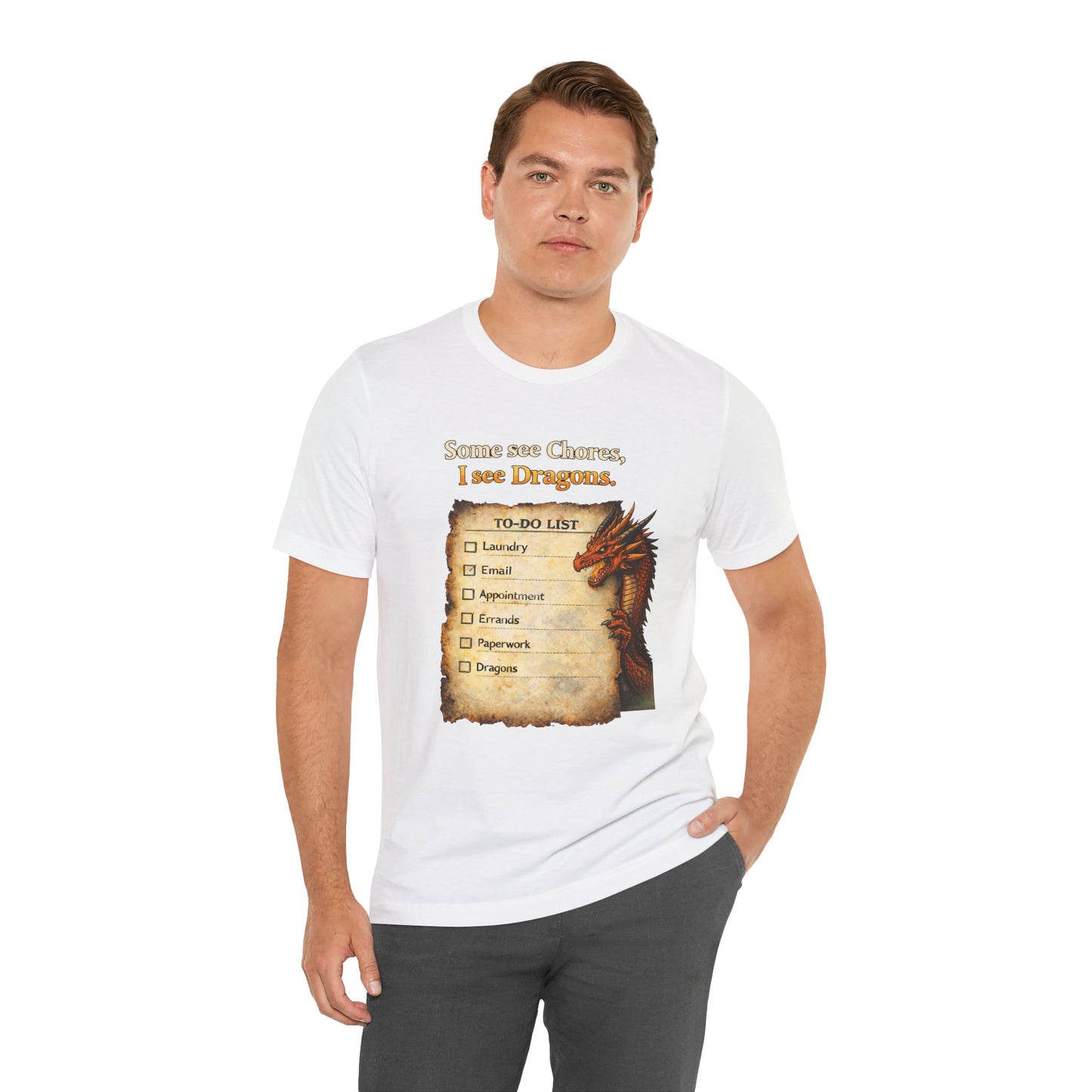 Some See Chores I See Dragons T-Shirt – Funny Fantasy Tee